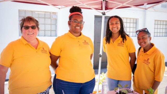 Team members from Agriculture and Natural Resources, Seed to Bloom Botanical & Community Garden, Central State University Extension - display on African Heritage Crops / African-American Crops Project